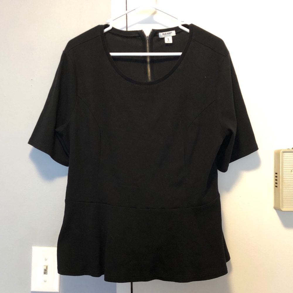 Black Peplum Top